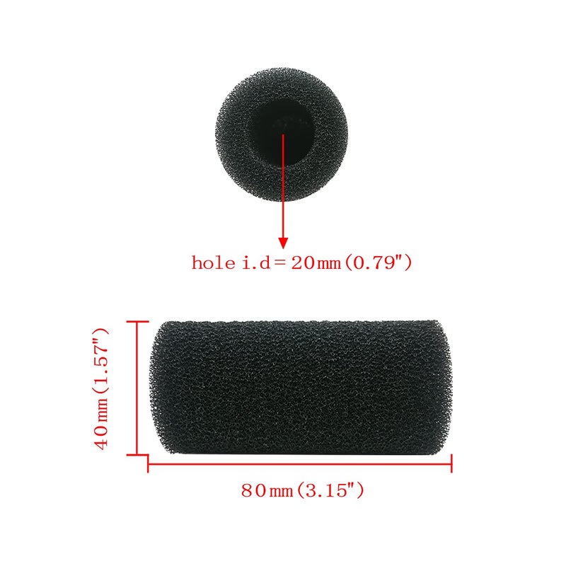 IAFVKAI 6 PCS Pre-Filter Sponge Aquarium Foam Sponge Roll Intake Filter Cover for Fish Tank Large - Image 2